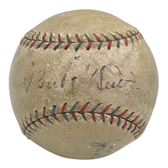 Babe Ruth & Lou Gehrig Dual Signed OAL Baseball (PSA/DNA)